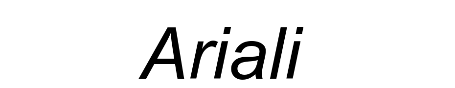 Arial Italic Yazı tipi ücretsiz indir